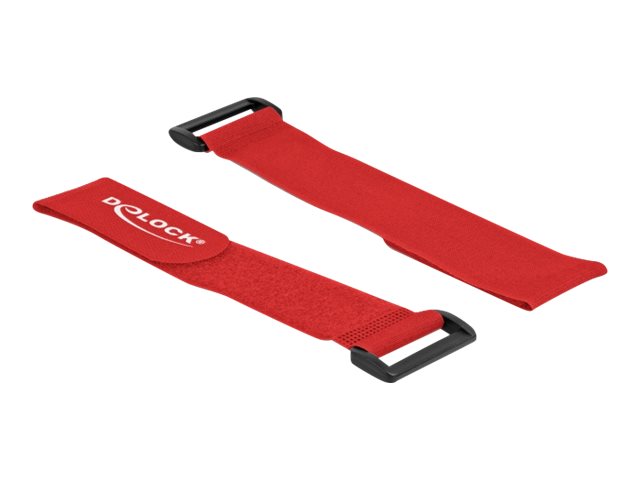 DELOCK Klett-Kabelbinder rot Verpackung