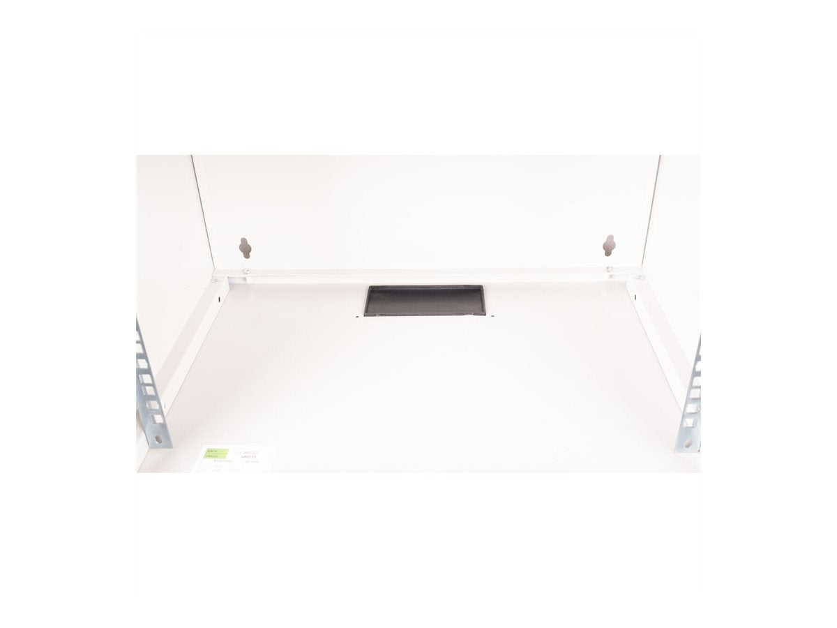 ROLINE Wandgehäuse Basic 48,26cm 19Zoll 7 HE 540x400 BxT Bausatz grau - Detailansicht der Glastür