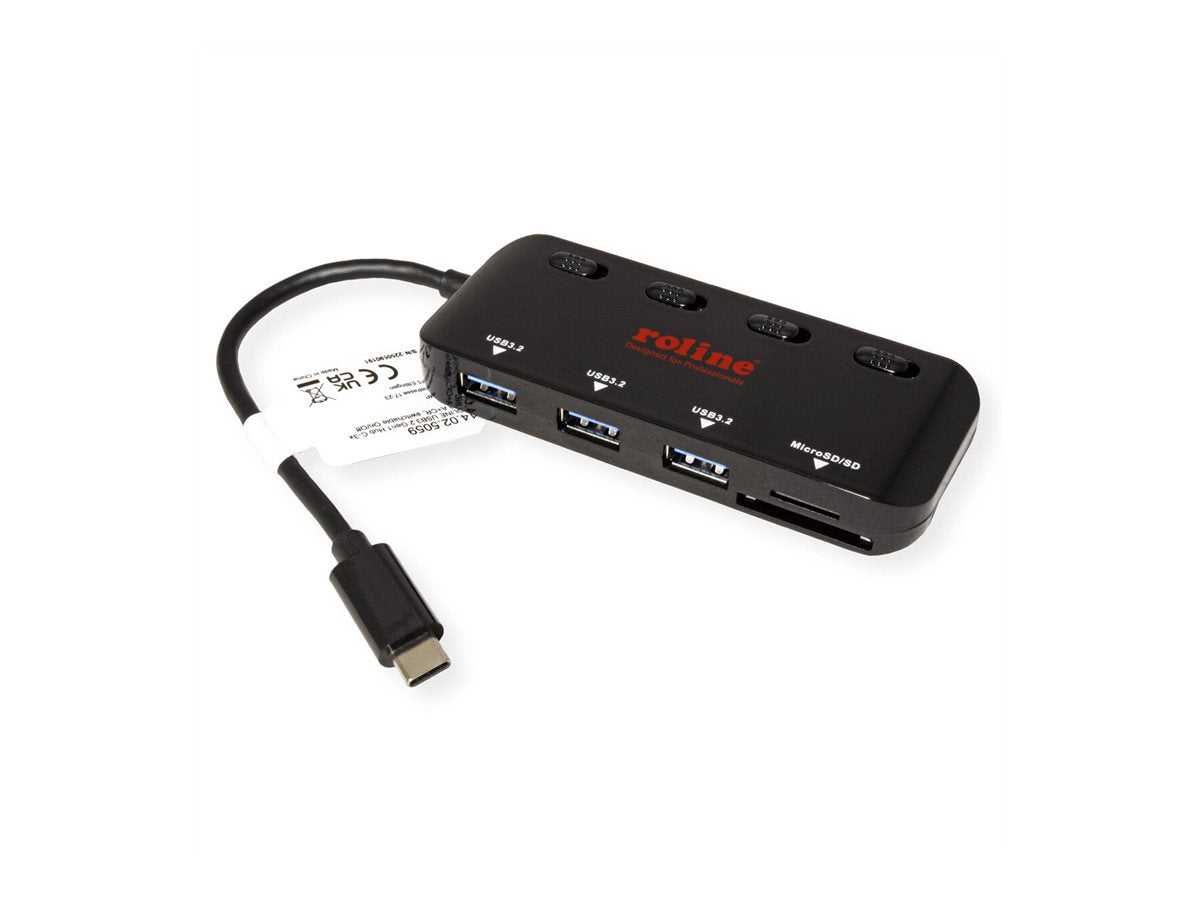 ROLINE USB 3.2 Gen 1 Hub Detailansicht der Ports