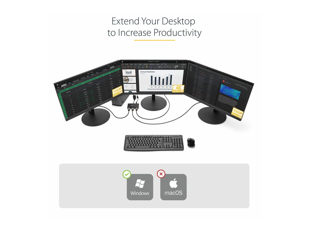STARTECH.COM MST-Hub - DisplayPort-auf-3xHDMI Detailansicht