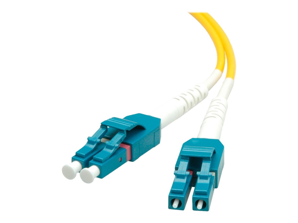 ROLINE LWL-Kabel Duplex Single Mode 9/125um OS2 LC/LC gelb 7m - Vorderansicht