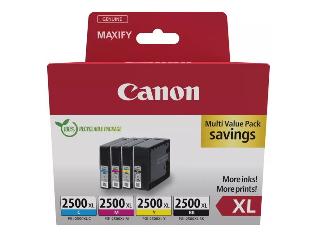 CANON PGI-2500XL Ink Cartridge BK/C/M/Y MULTI - Vorderansicht
