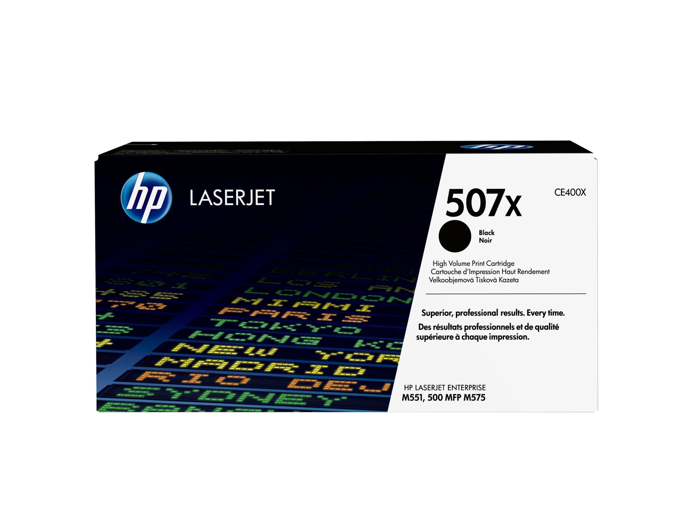 HP 507X Tonerpatrone CE400X schwarz Verpackung