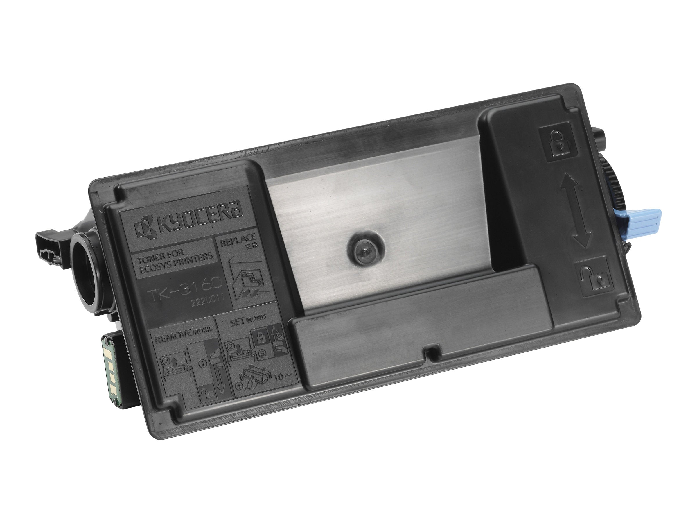 KYOCERA TK-3160 Tonerpatrone schwarz - Vorderansicht