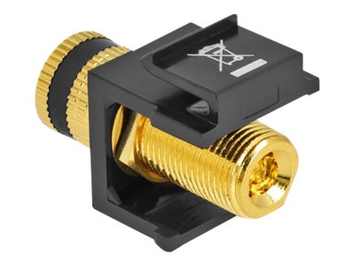 DELOCK Keystone Modul Polklemme Gewindebuchse schwarz/schwarz Verpackung