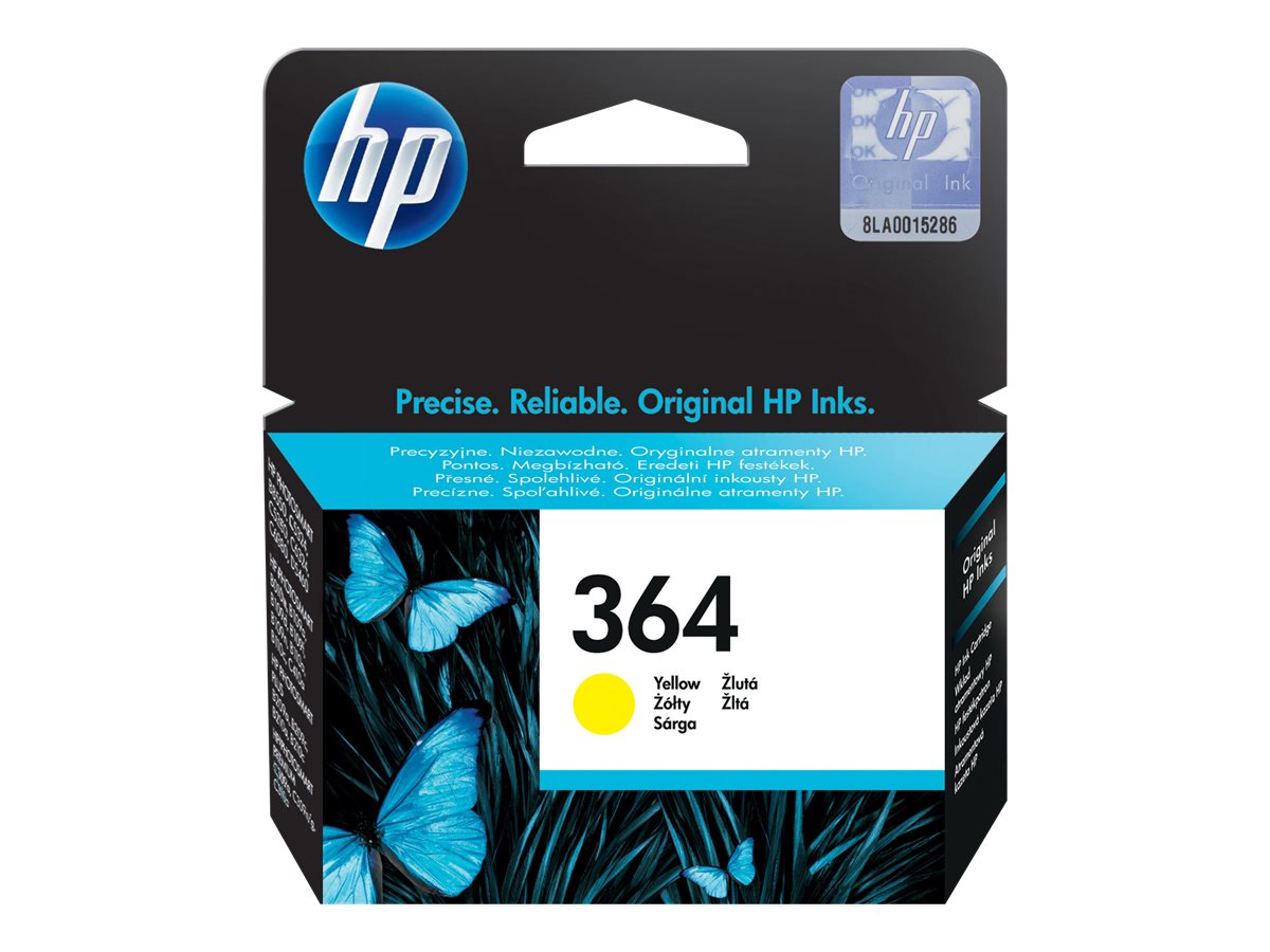 HP 364 original Tintenpatrone CB320EE BA1 gelb Detailansicht