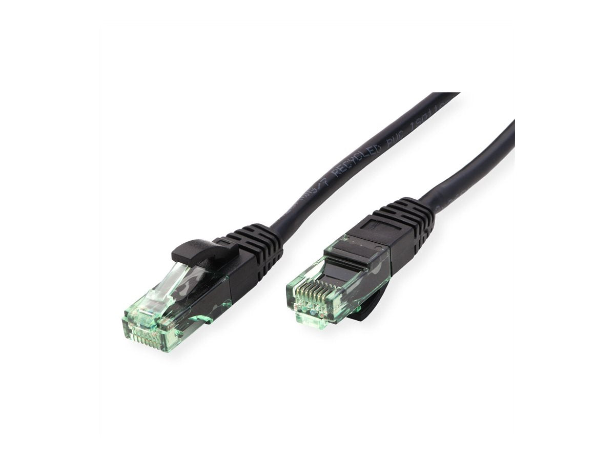 ROLINE RM Patchkabel Kat.6A UTP schwarz 3m - Vorderansicht