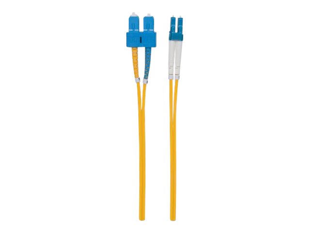 INTELLINET LWL Kabel LC/SC OS2 2m gelb 9/125um Duplex Singlemode - Vorderansicht