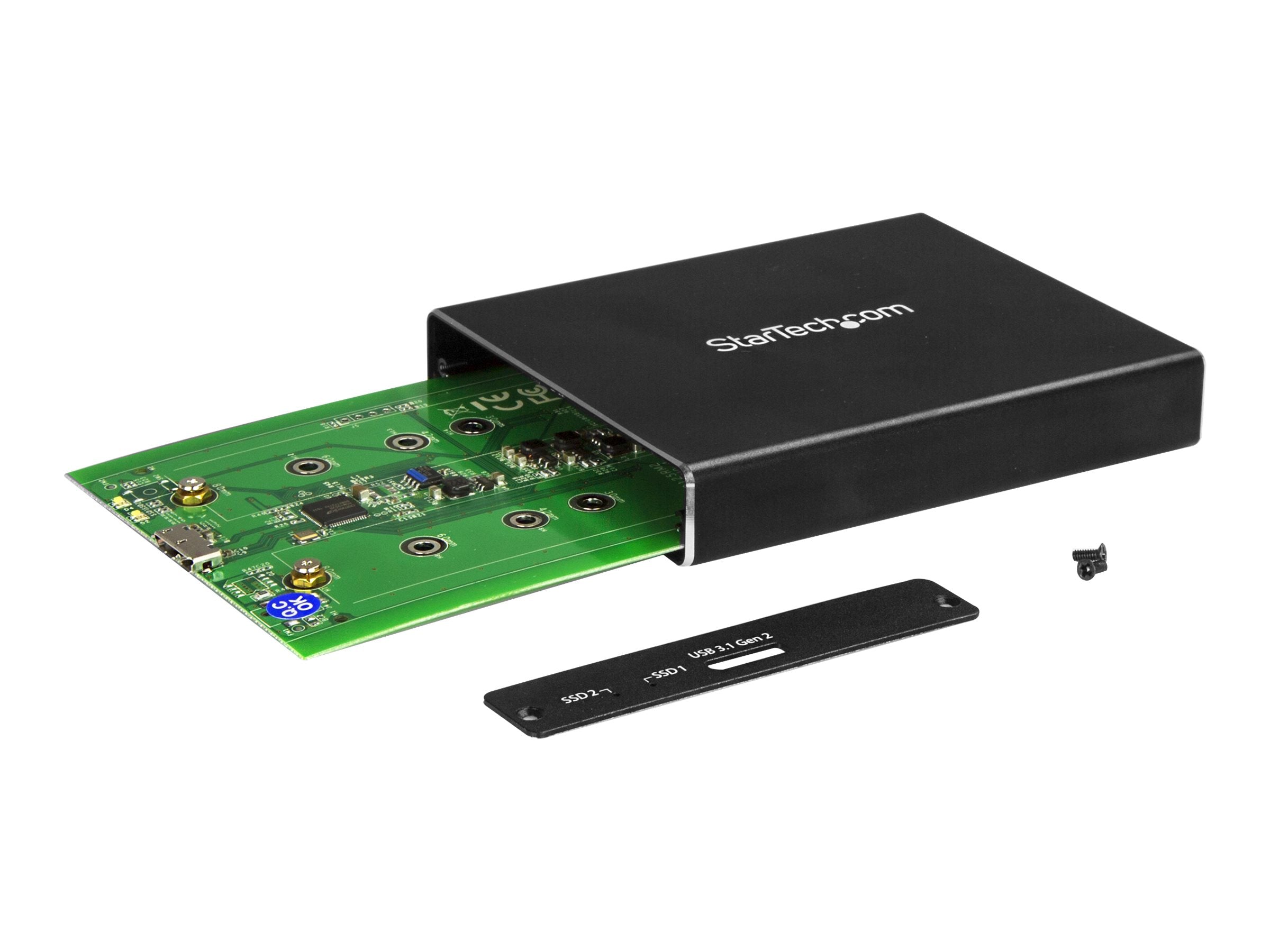 STARTECH.COM SSD Festplattengehäuse für zwei M.2 Festplatten - Vorderansicht