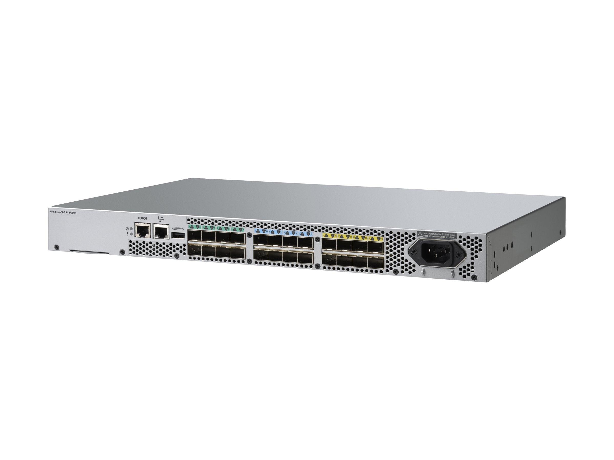 HPE SN3600B 32Gb 24/24 Power Pack+ 24-port 16Gb Short Wave SFP+ Fibre Channel Switch