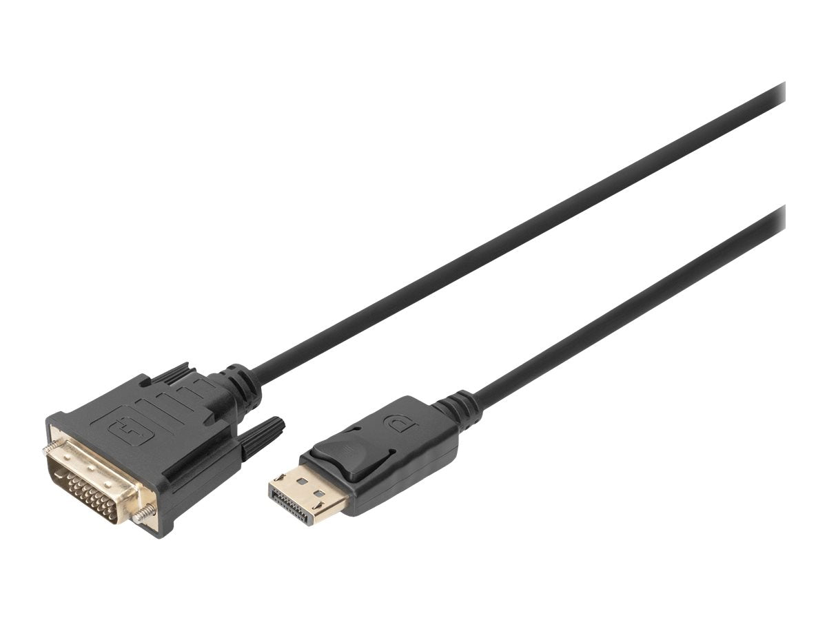 DIGITUS DisplayPort Adapterkabel DP - DVI 24+1 M/M 3.0m Vorderansicht