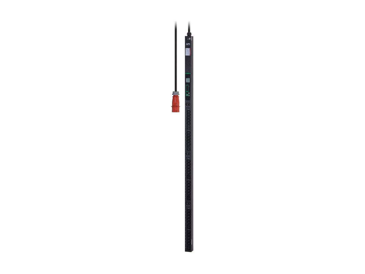APC EASY PDU Switched Zero U 22kW 230V 30 C13 und 6 C19 IEC309 Vorderansicht