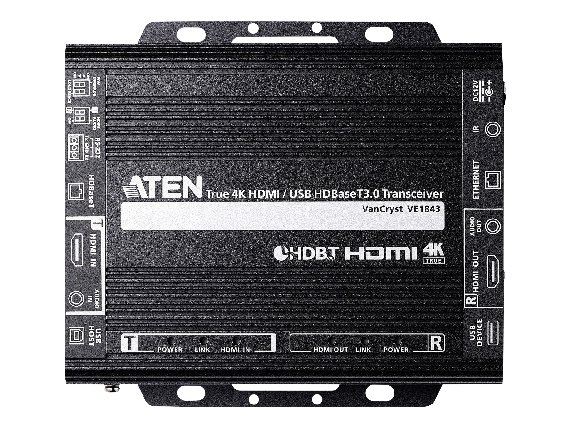 ATEN VE1843 True 4K HDMI USB HDBaseT 3.0 Transceiver Seitenansicht