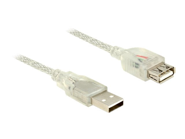 DELOCK Verlängerungskabel USB 2.0 Typ-A Stecker > USB 2.0 Typ-A Buchse 2 m - Vorderansicht