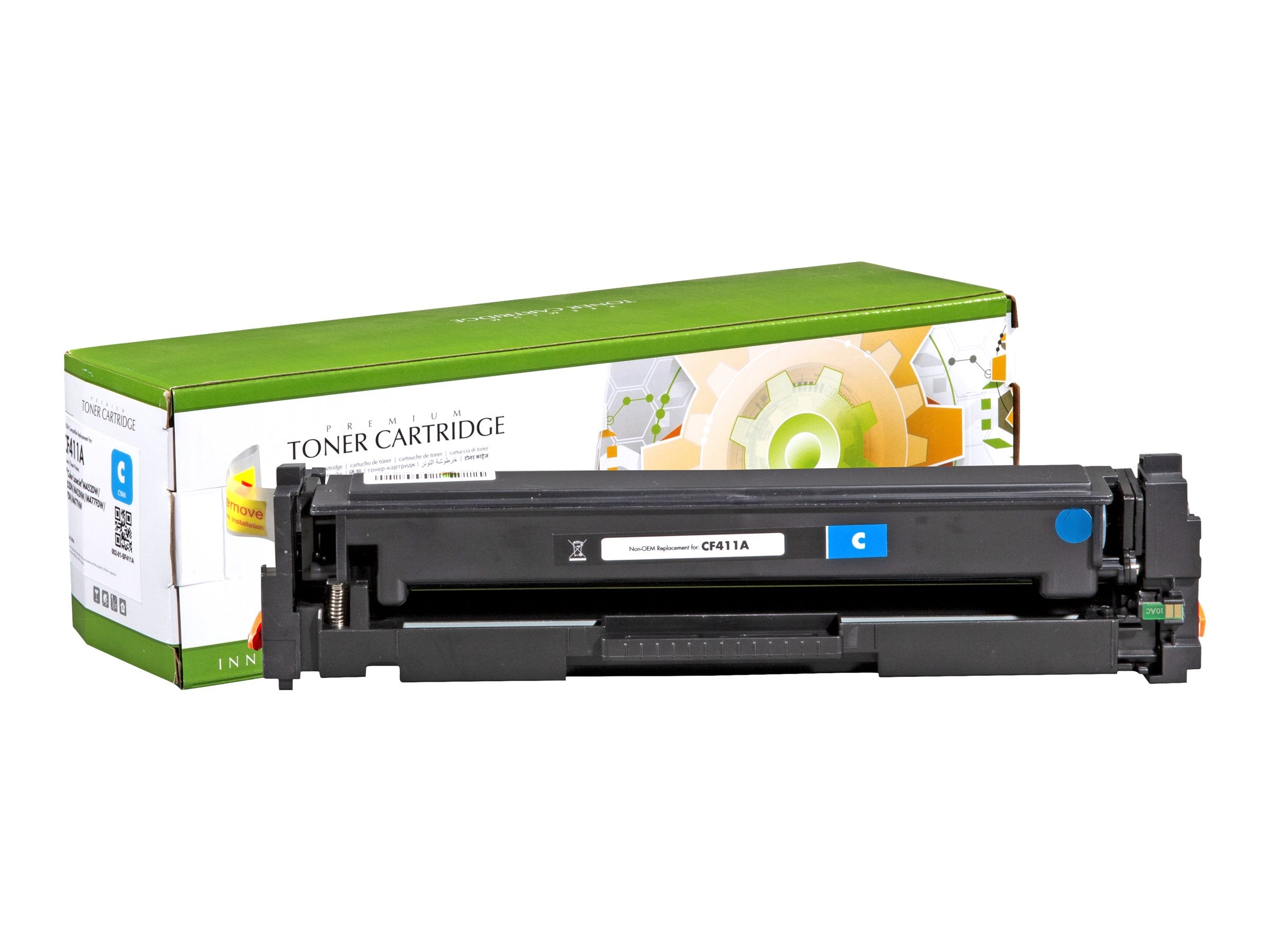 STATIC Toner cartridge compatible with HP CF411A cyan - Vorderansicht