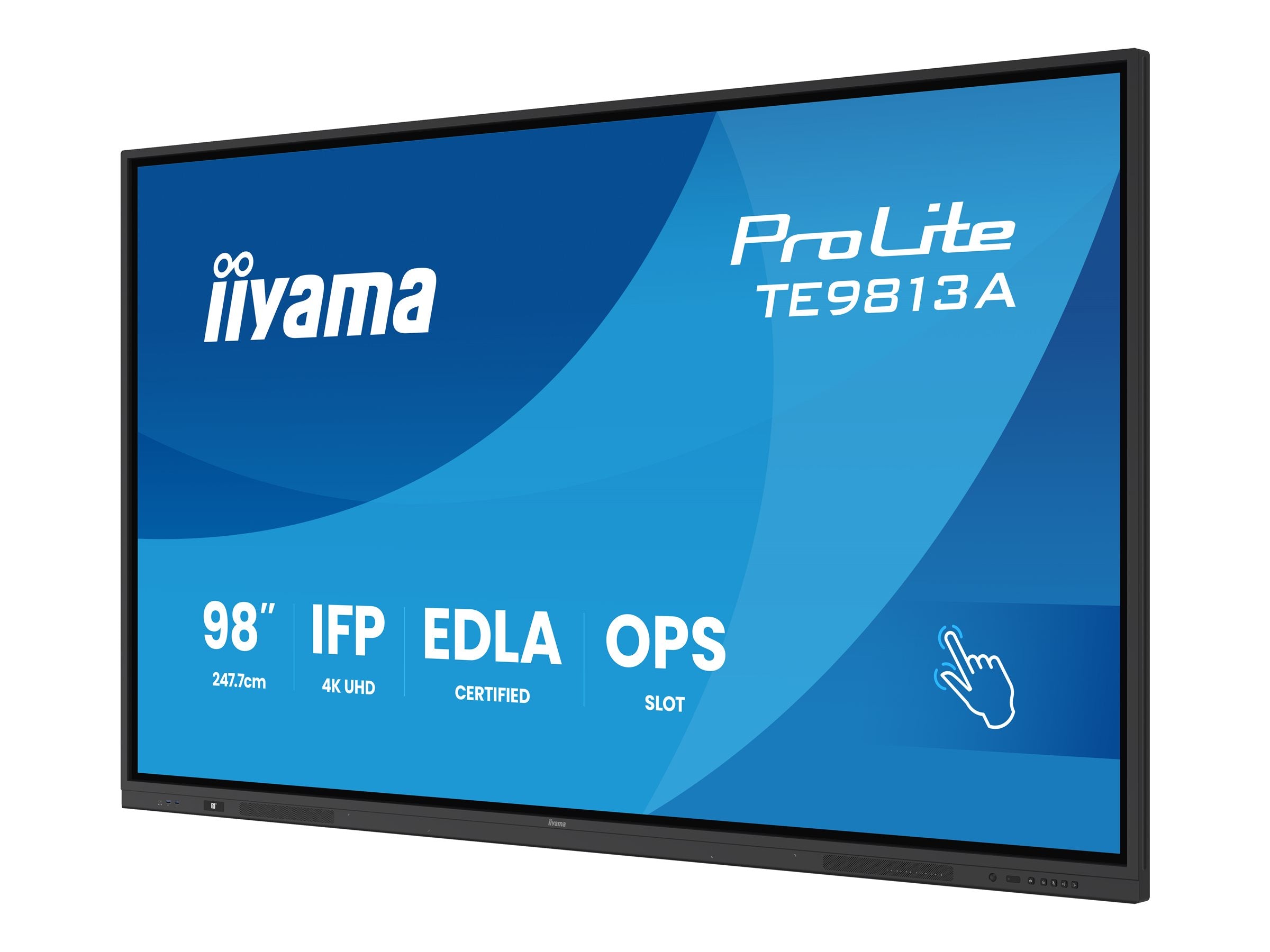 IIYAMA TE9813A-B2AG 98 Zoll LCD-Display Vorderansicht
