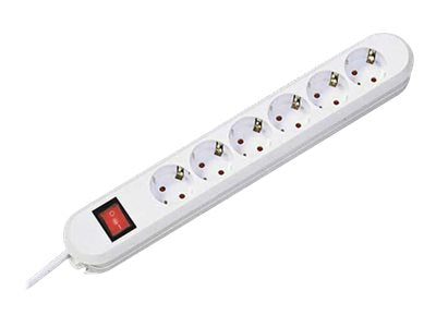 BACHMANN SMART Steckdosenleiste 6x Schutzkontakt Schalter Vorderansicht