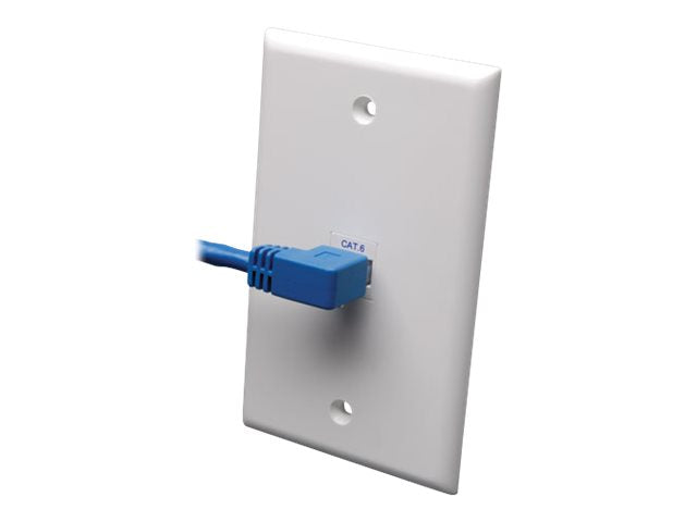 EATON TRIPPLITE Left-Angle Cat6 Gigabit Molded UTP Ethernet Cable RJ45 Left-Angle M to RJ45m Blue 5 ft. 1