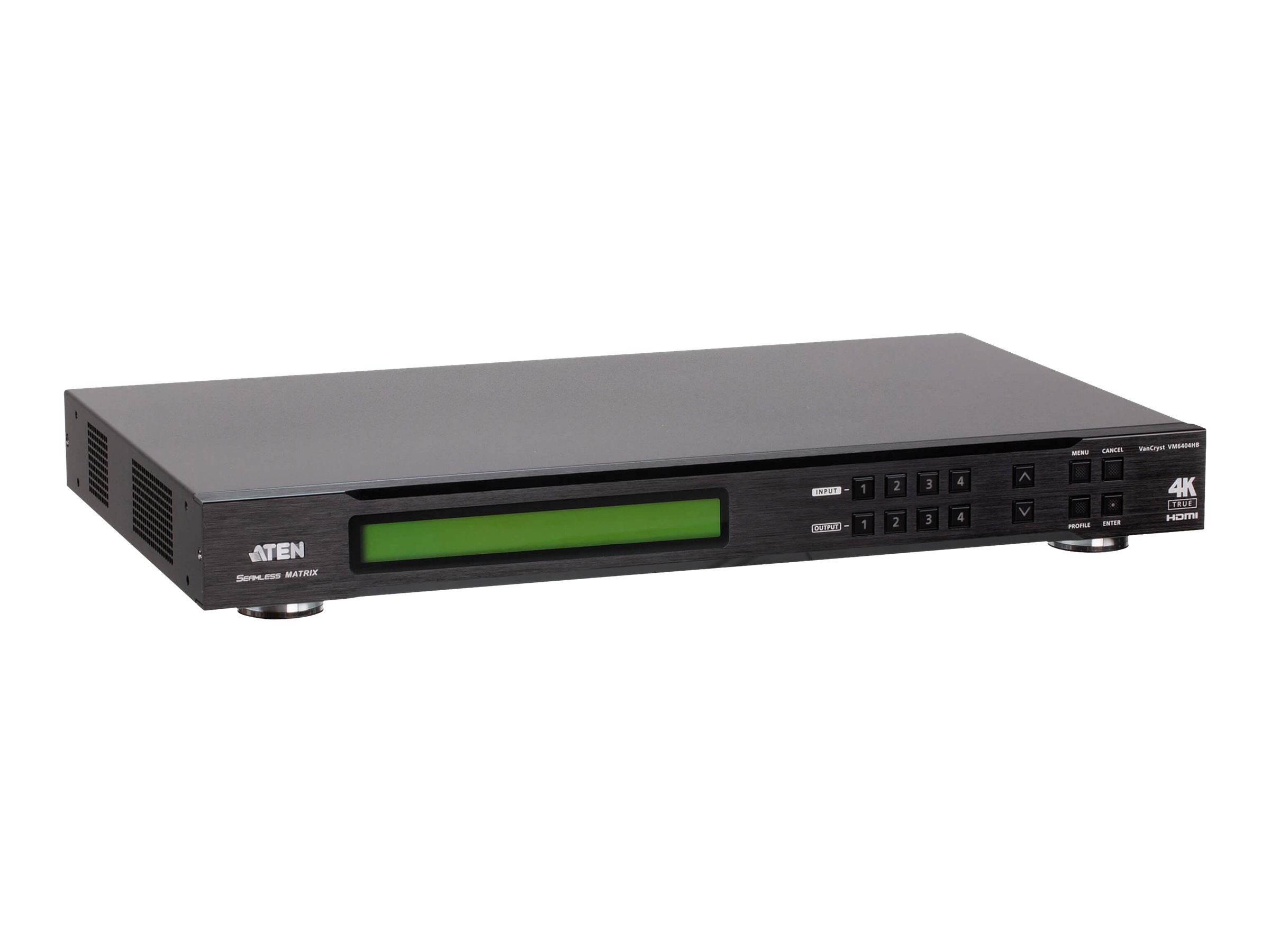 ATEN VM6404HB 4 x 4 True 4K HDMI Matrix Switch mit Scaler - Rückansicht