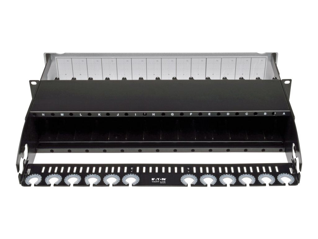 EATON TRIPPLITE High Density Rackmount Fiber Enclosure Panel 14 Cassette 2URM Seitenansicht