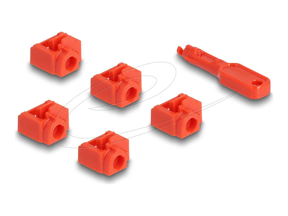 DELOCK RJ45 Port Blocker Set für RJ45 Buchse 10 Stück - Vorderansicht