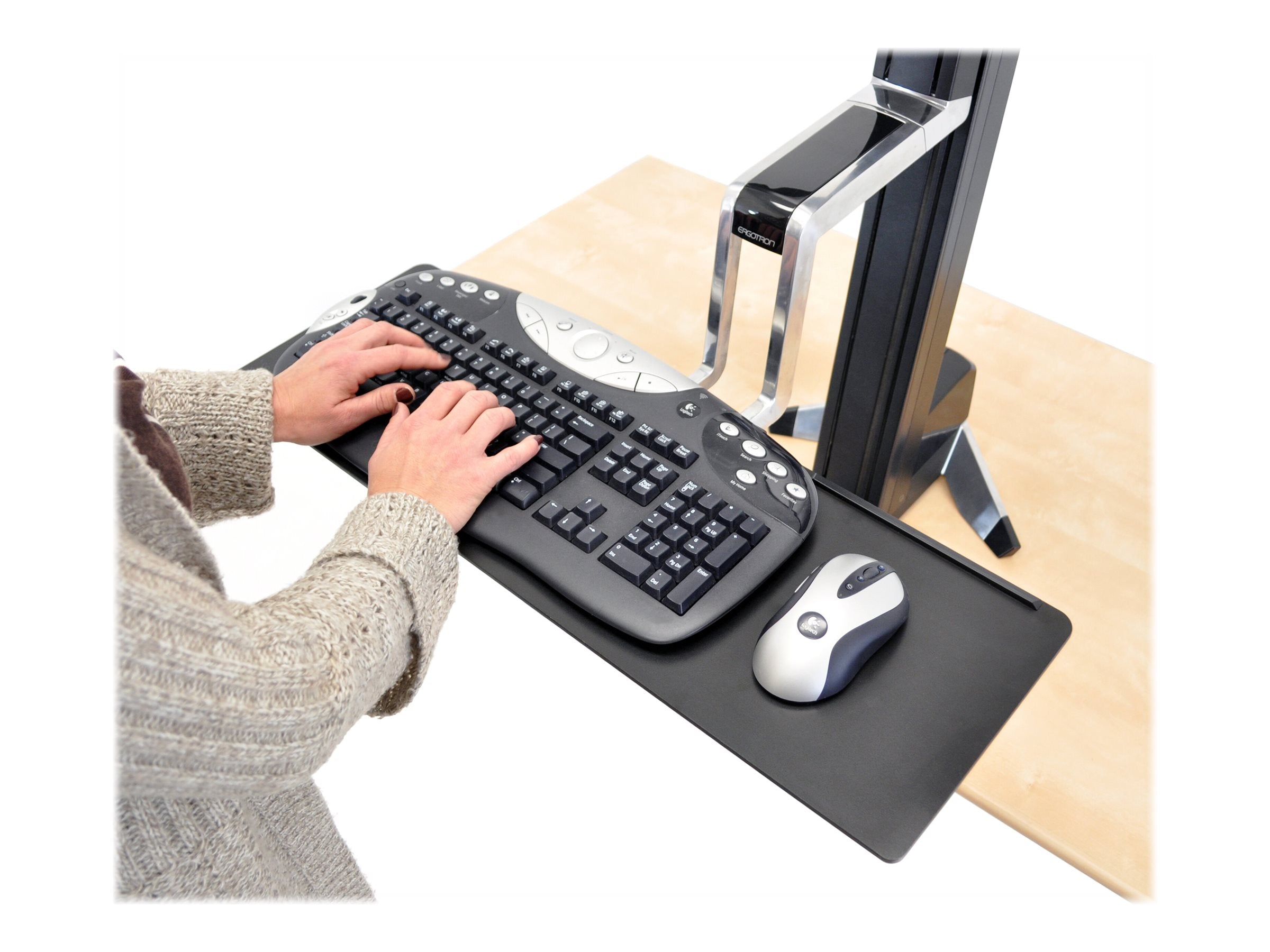 Detailansicht der ERGOTRON Large Keyboard Tray für WorkFit-S