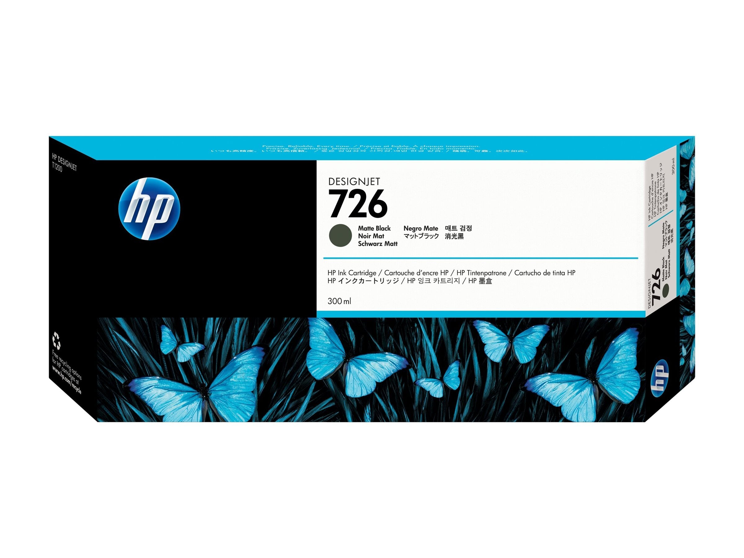 HP 726 Tintenpatrone CH575A matte black Detailansicht