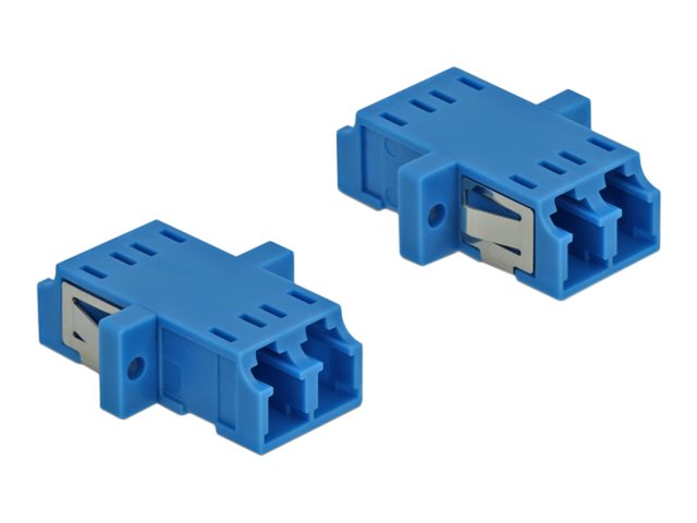 DELOCK LWL Kupplung LC Duplex Buchse Vorderansicht