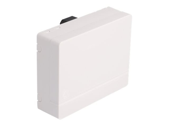 DELOCK LWL Anschlussdose für Hutschiene 4 x SC Simplex oder LC Duplex weiss