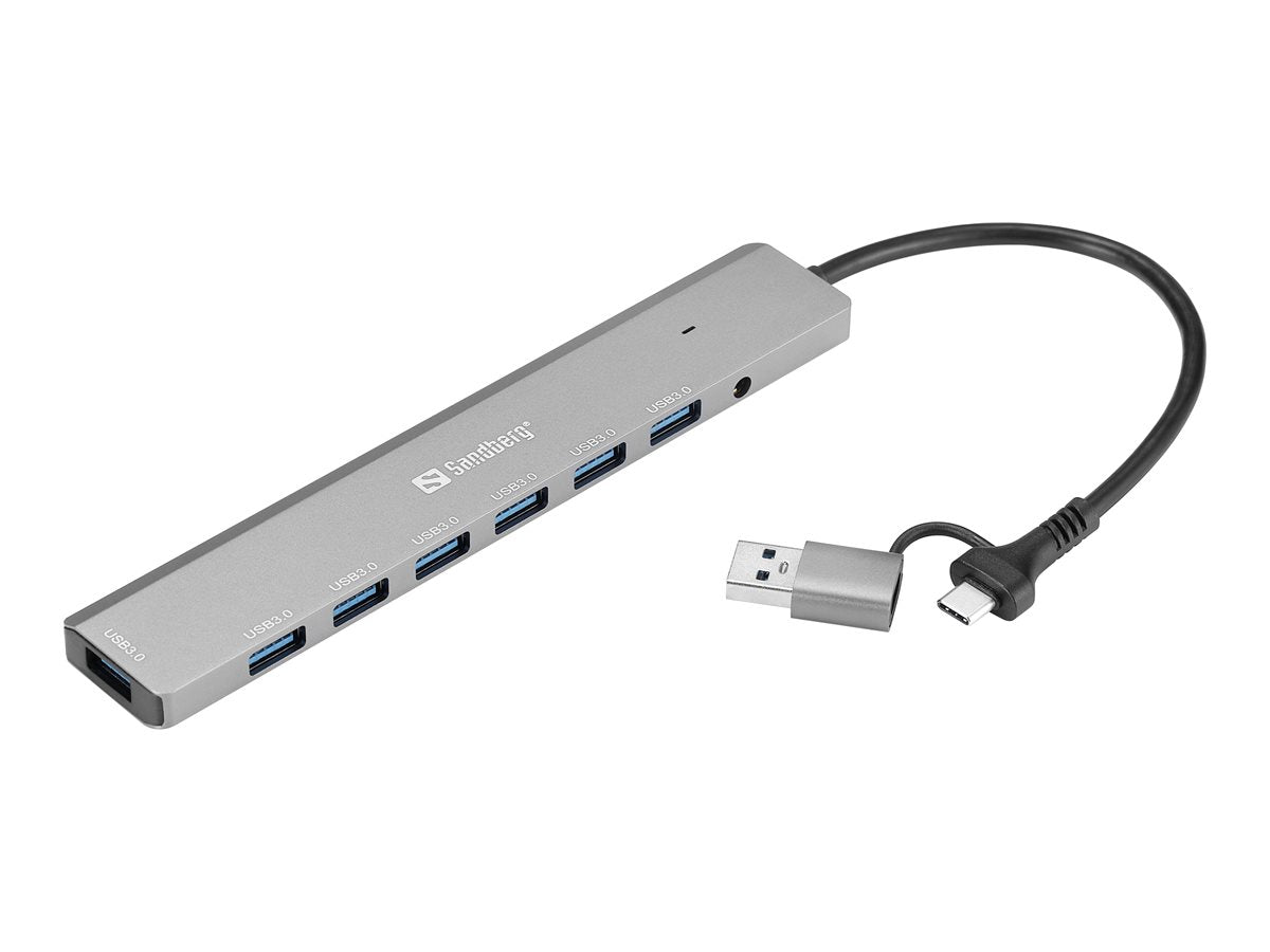 SANDBERG USB-C/A to 7 x USB 3.0 Hub Verpackung