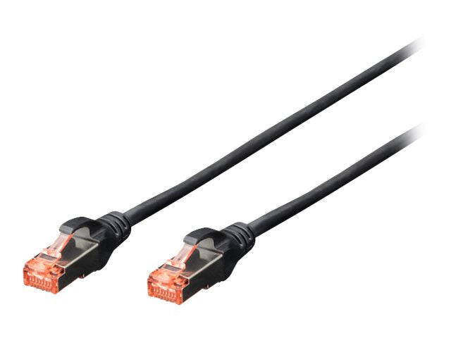 DIGITUS CAT 6 S-FTP Patchkabel Cu LSZH AWG 27/7 Lange 1 m 10 Stuck Farbe schwarz