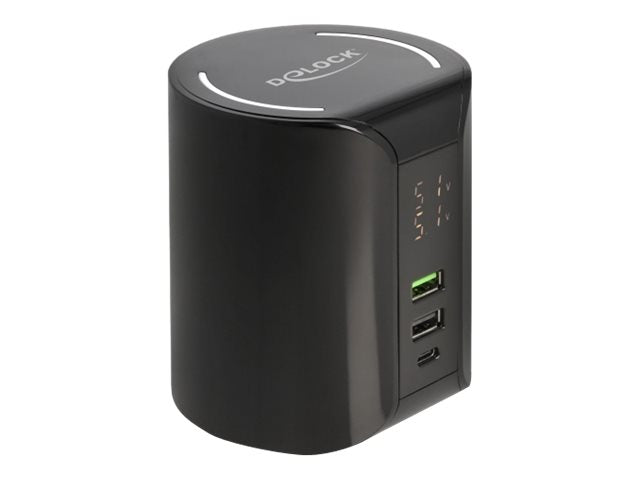 DELOCK USB und kabelloses Ladegerät Vorderansicht