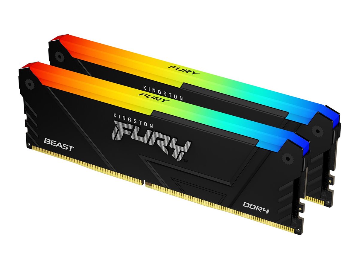 KINGSTON 32GB 3600MT/s DDR4 CL18 DIMM Kit of 2 FURY Beast RGB - Vorderansicht