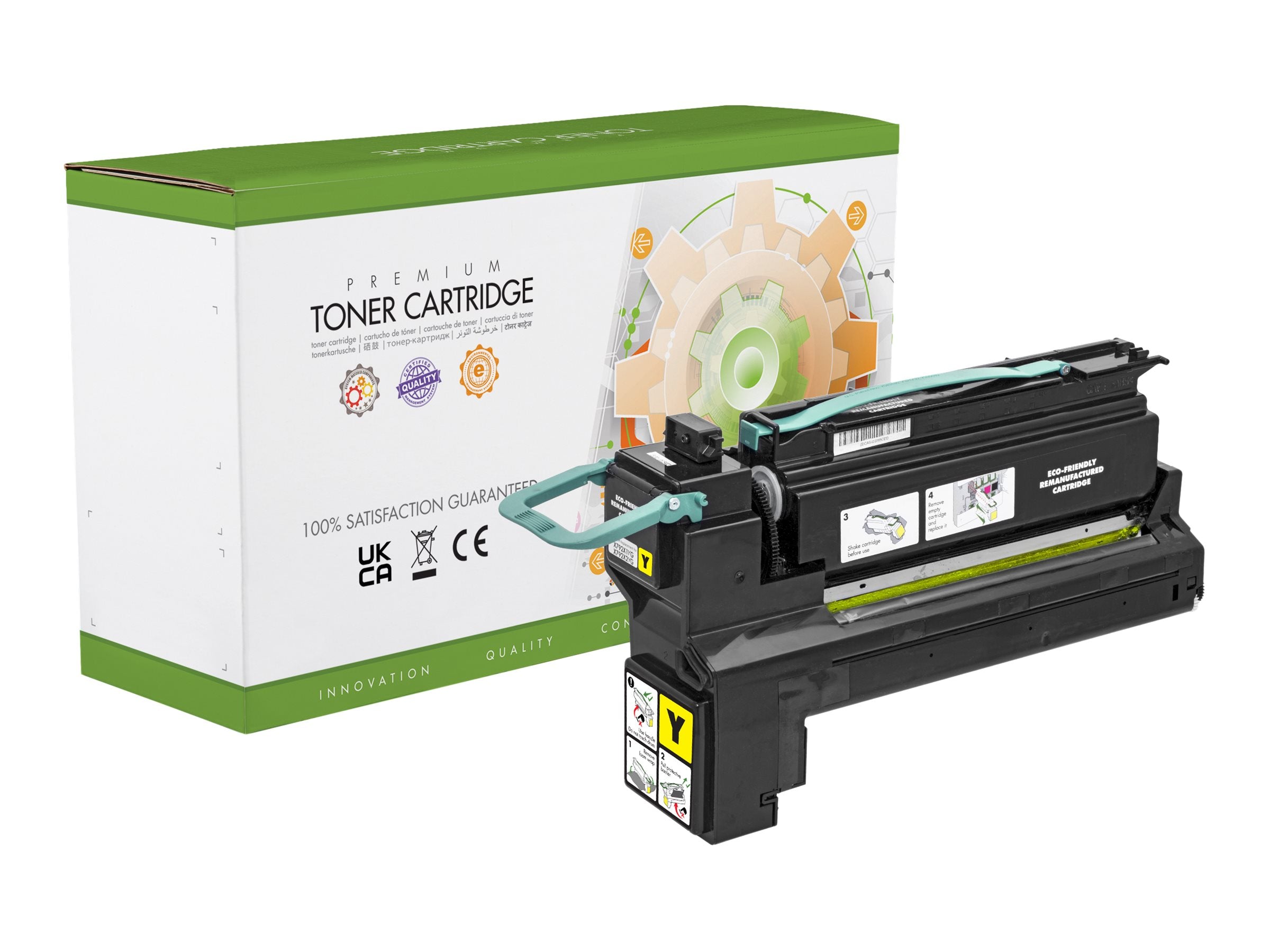 STATIC CONTROL Tonerpatrone Lexmark C792X1YG gelb - Vorderansicht