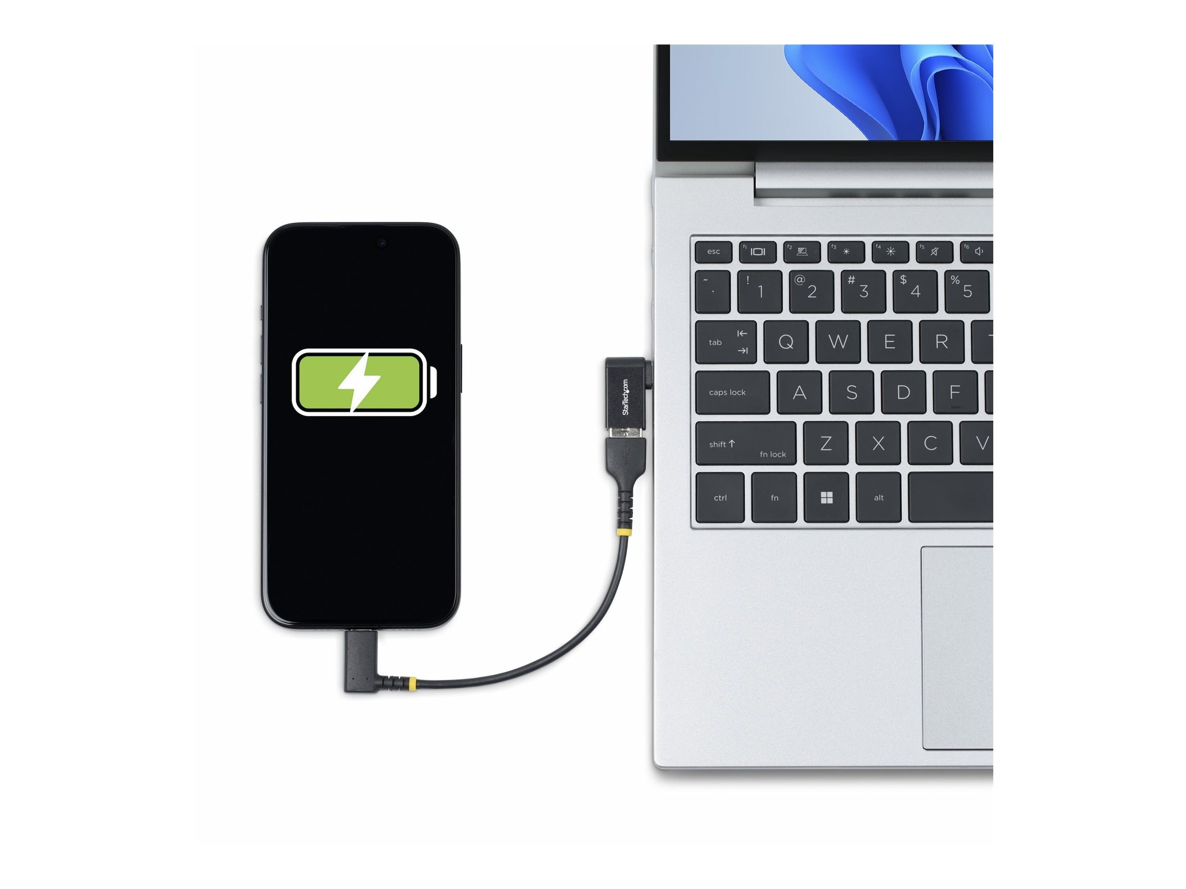 STARTECH.COM Rechtwinkliger USB-C auf USB-A Adapter USB 3.0 5Gbps kompakter USB-C Stecker auf USB-A Buchse Metallgehäuse