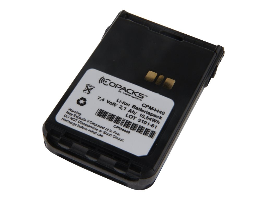 COPACKS Li-Ion Akku 2.1mAH für Motorola DP3441 Vorderansicht
