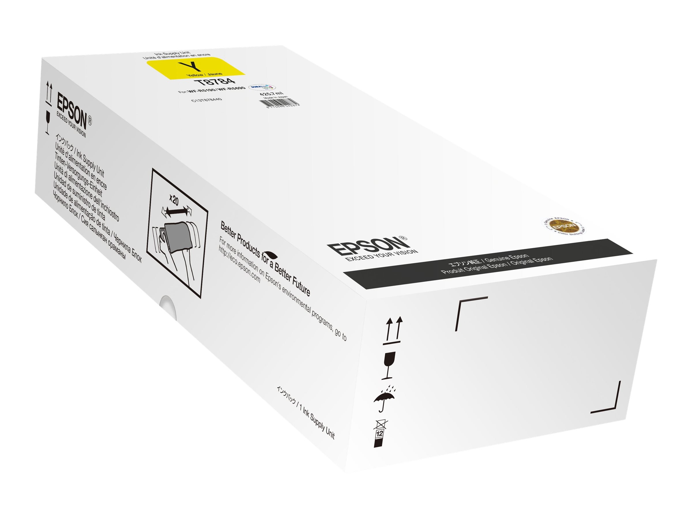 EPSON 1LB WorkForce Pro WF-R5xxx series Yellow XXL Ink Supply Unit Verpackung