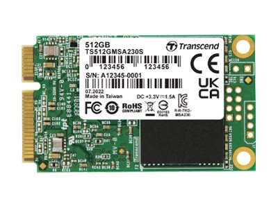 TRANSCEND 512GB mSATA SSD Vorderansicht