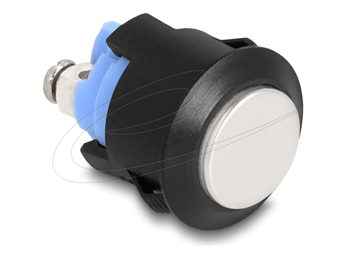 DELOCK Drucktaster zum Einbau 16mm 2 x Schraubklemme Taster hoch Kunststoff Snap in Montage
