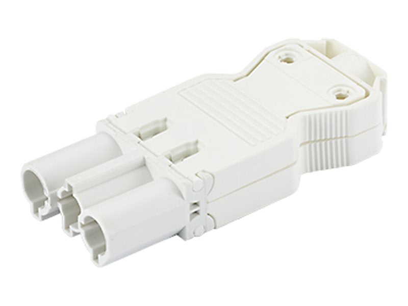 BACHMANN Gerätestecker GST18/3 weiss - Vorderansicht