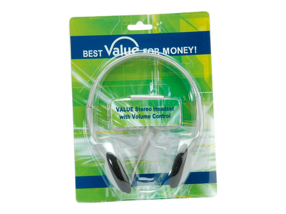 VALUE Stereo Kopfhörer grau - Vorderansicht