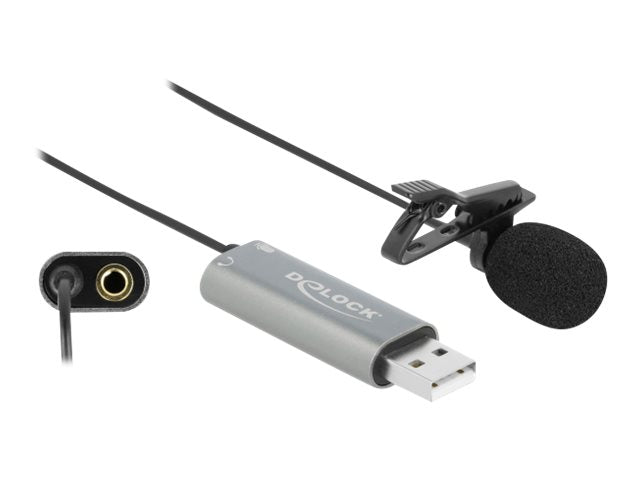 DELOCK USB Krawatten Lavalier Mikrofon Verpackung