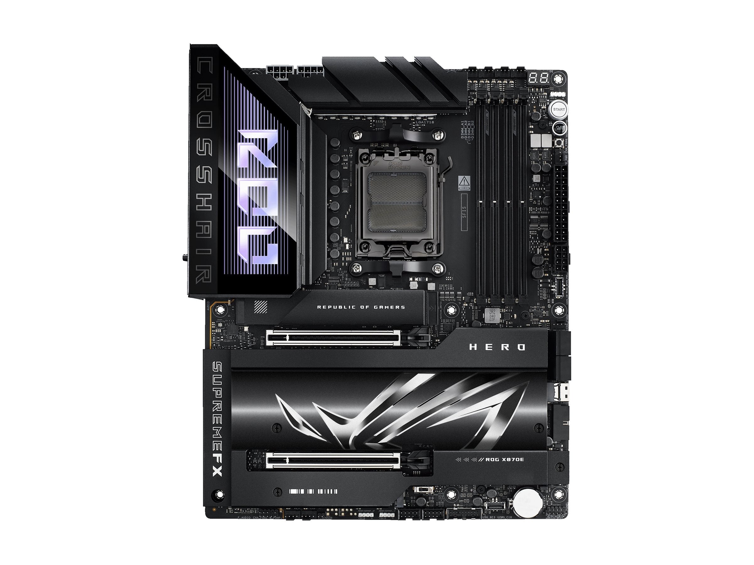 ASUS ROG CROSSHAIR X870E HERO Motherboard Vorderansicht