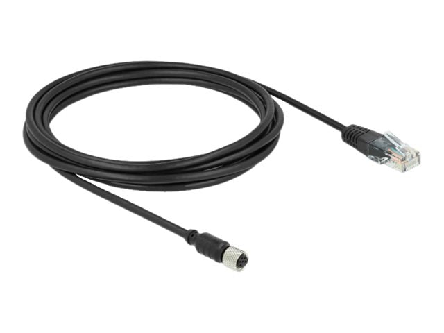 NAVILOCK Anschlusskabel M8 Buchse wasserdicht Seriell zu RJ45 Stecker 2,8m - Vorderansicht