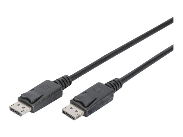 DIGITUS DisplayPort Anschlusskabel DP St/St 3m m/Verriegelung DP 1.2 Ultra HD 4K sw