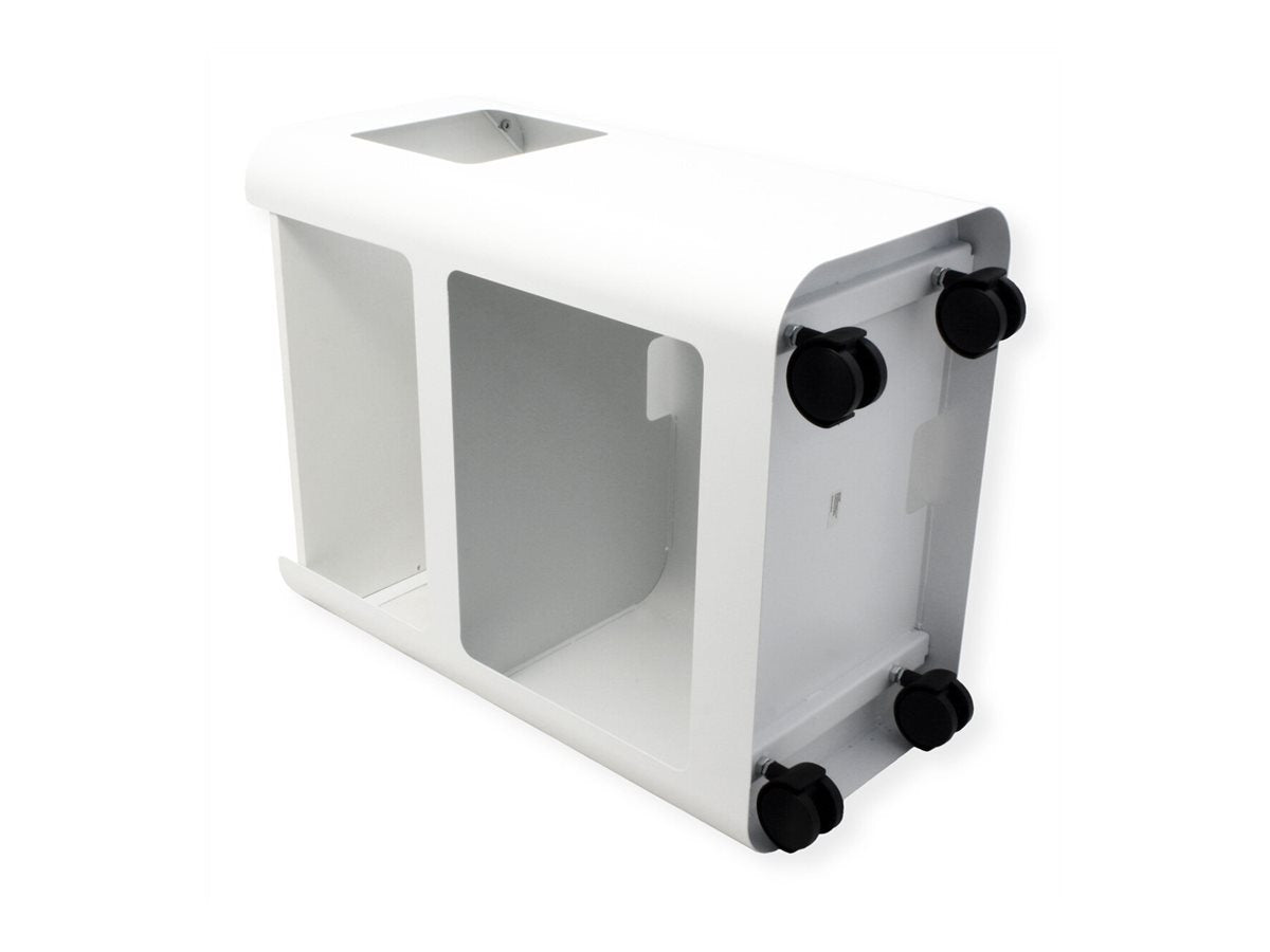 VALUE Mobiler und offener Schrank weiss - Innenansicht mit Einbauplatten
