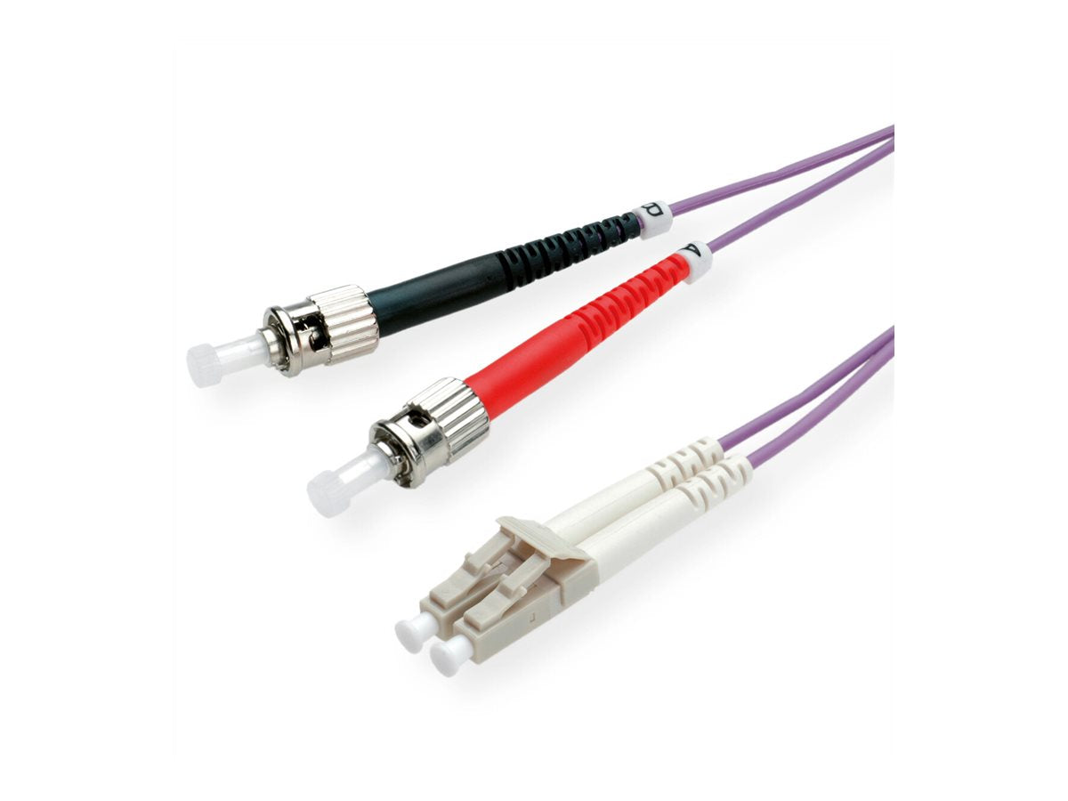 ROLINE LWL-Kabel 50/125um OM4 LC/ST violett 3m - Detailansicht