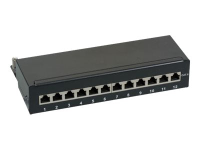 EFB Mini Patchpanel STP 12xRJ45 Cat6 Vorderansicht