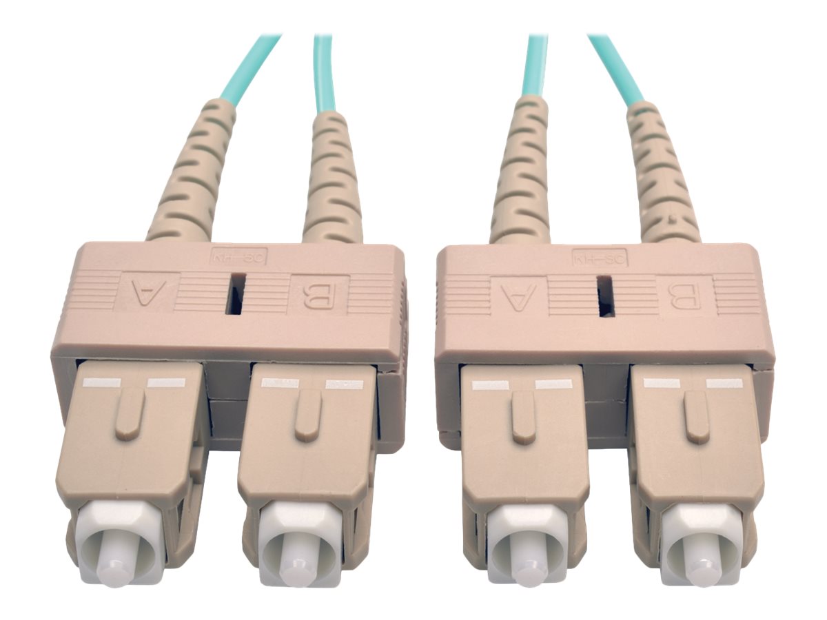 EATON TRIPPLITE 10Gb Duplex Multimode 50/125 OM3 LSZH Fiber Patch Cable SC/SC - Aqua 3M 10ft.