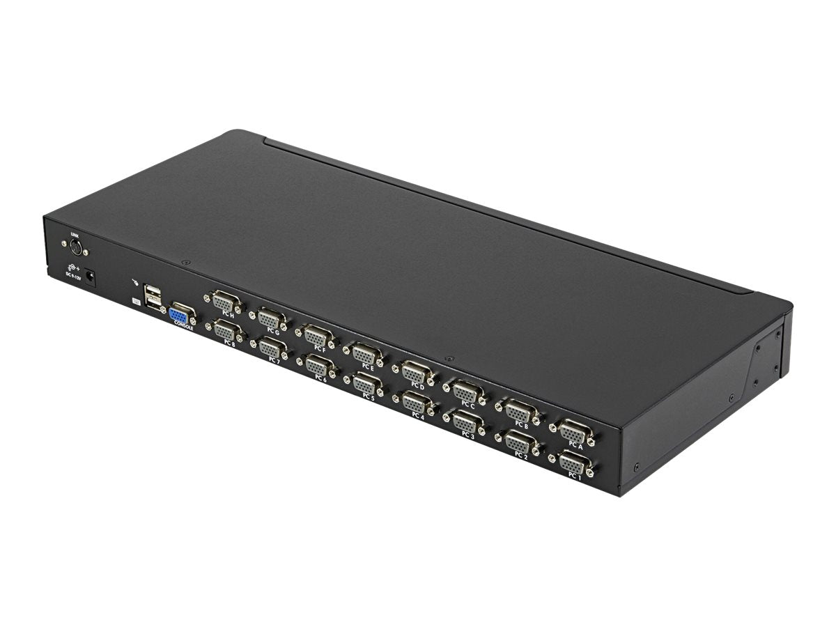 Vorderansicht des STARTECH.COM 16 Port 1HE USB VGA KVM Switch